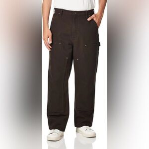 Carhartt B136 - WASHED DUCK DOUBLE FRONT DUNGAREE - DARK BROWN 38x32